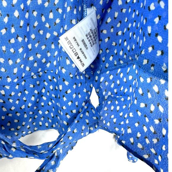 Rolla’s Delilah Floral Wrap Top in French Blue Women’s Size Medium - Picture 6 of 9